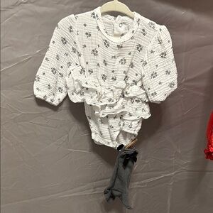 Floral White Kids Matching Set